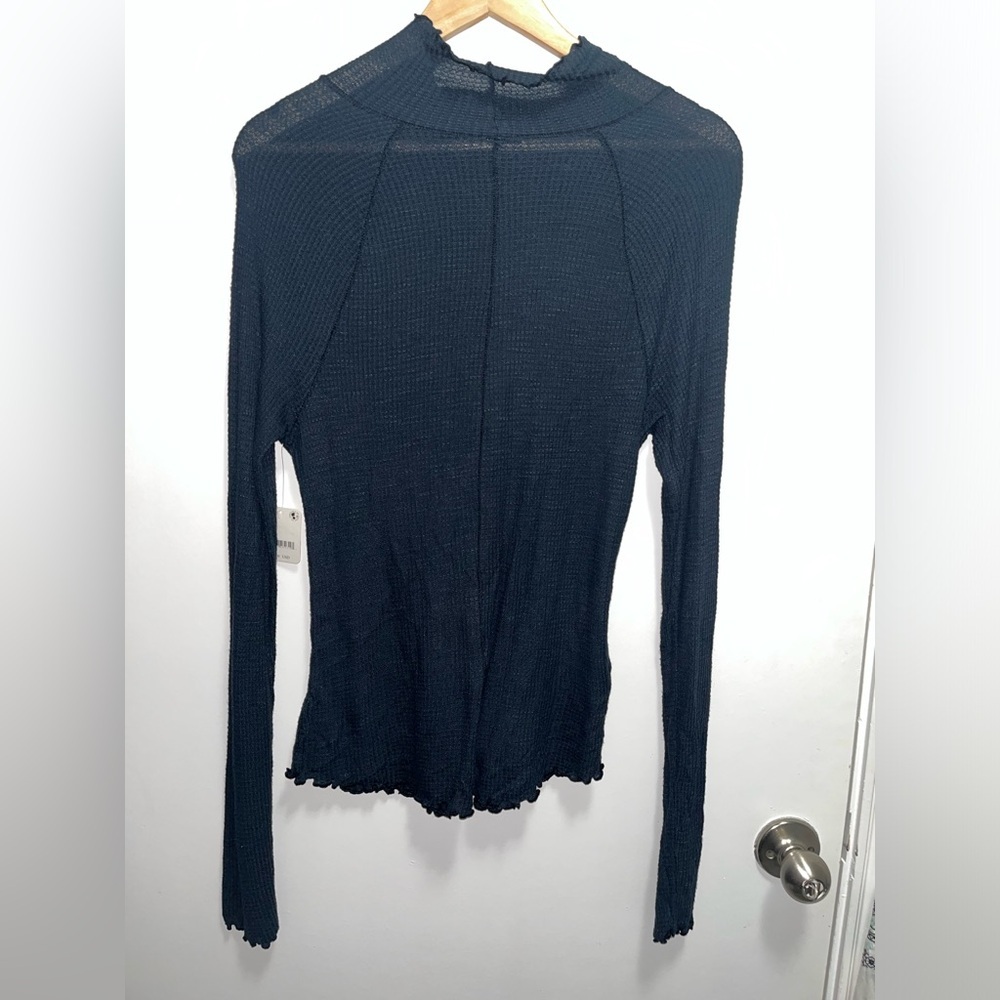NWT Free People Intimately Light Weight Thermal Black Women’s Size Large - Picture 8 of 9